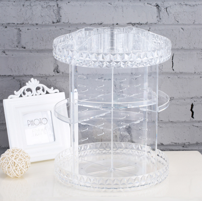 360-Degree Rotating Acrylic Makeup Organizer, 23 x 23 x 30 cm