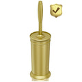 Metal Toilet Brush and Covered Holder Set, Gold