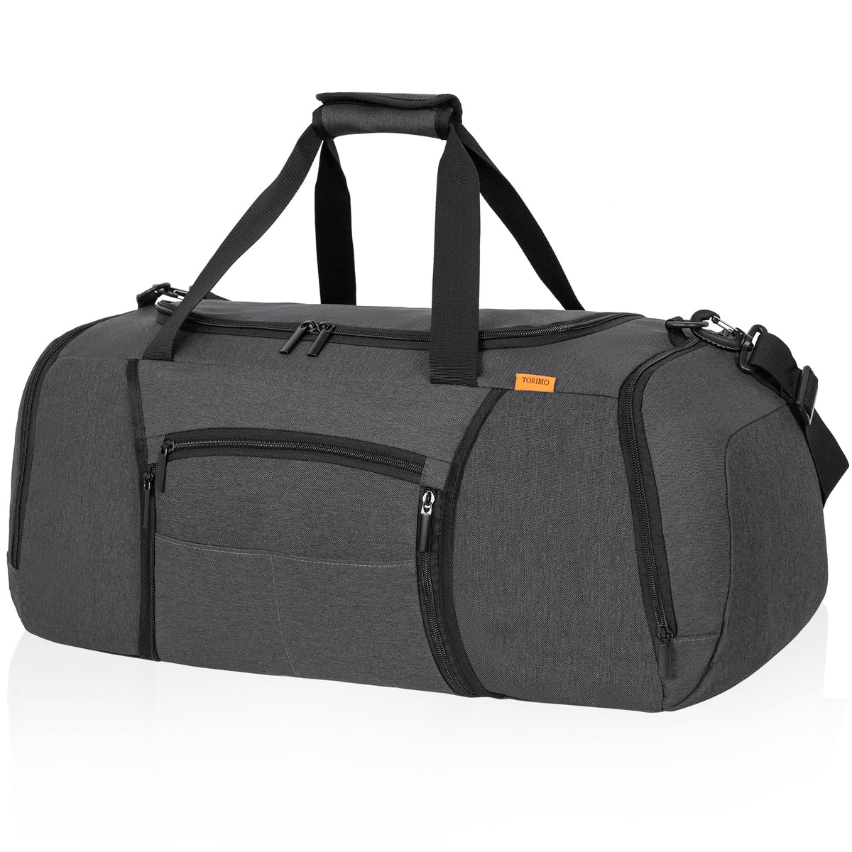 53L Gym Duffel Bag with Shoe Compartment and Wet Pocket