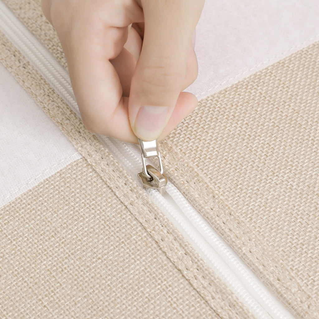 Linen-Look Bedding Storage Boxes, 38 x 32 x 11.5 cm