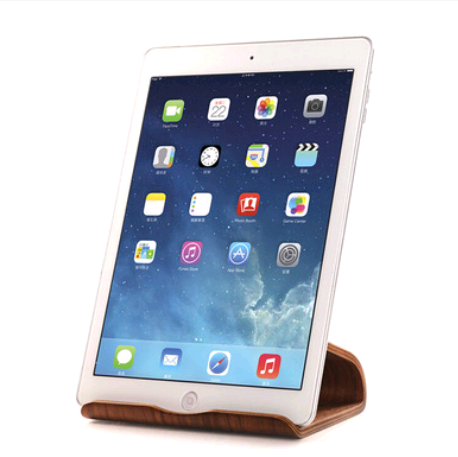 Wooden Tablet and Phone Stand, Walnut or White Maple