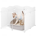 Oversized Wave Litter Box Splash Guard, Waterproof, White