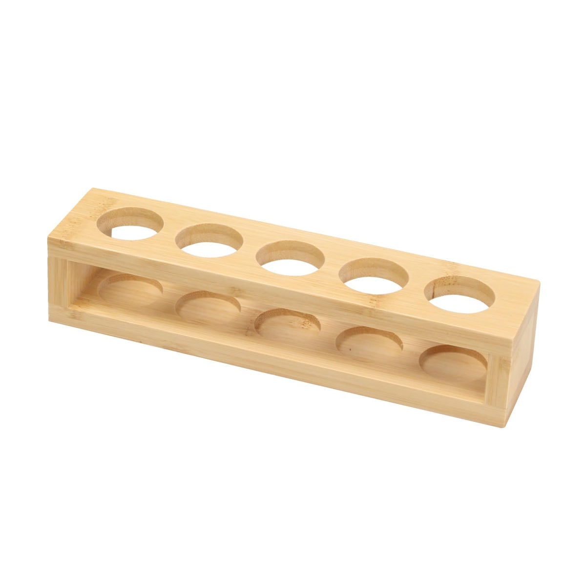5-Slot Bamboo Tabletop Stand for Perfume, Nail Polish and Oils