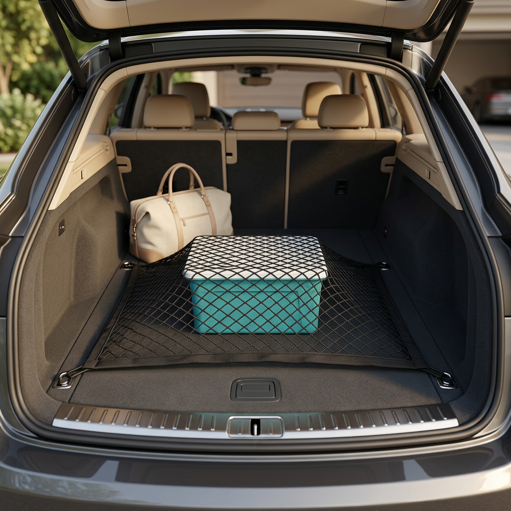 Elastic Car Trunk Luggage Net, Black