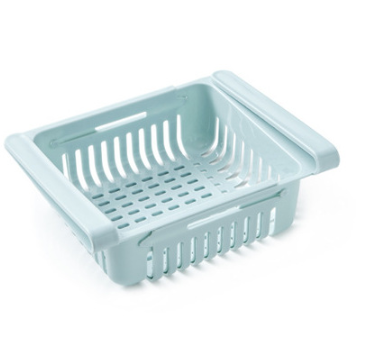 Telescopic Refrigerator Storage Baskets, Multi-Color