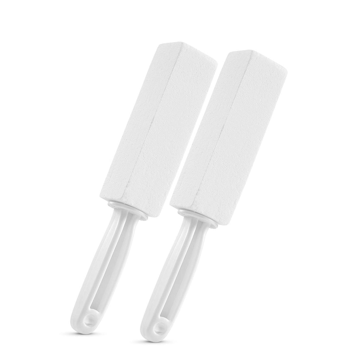 Pumice Toilet Scouring Sticks with Handles, 2-Pack, White