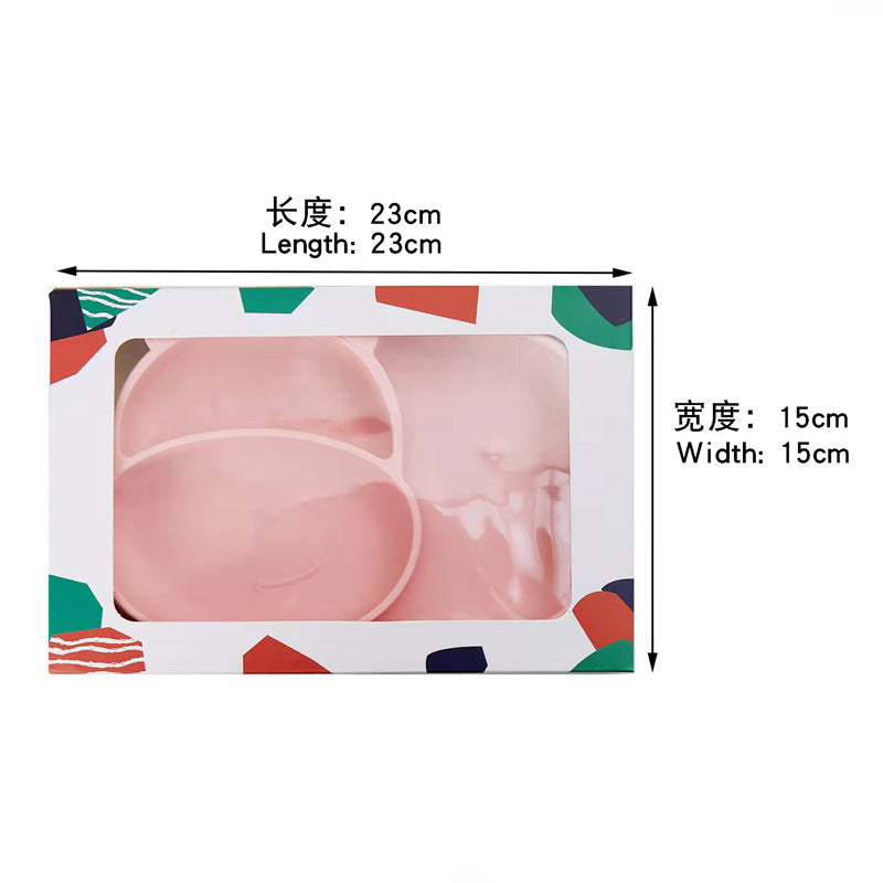 Divided Silicone Suction Plate for Baby Mealtimes, Multiple Options