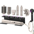 Wall-Mount Metal Holder for Multi-Styler Hair Dryer and Attachments