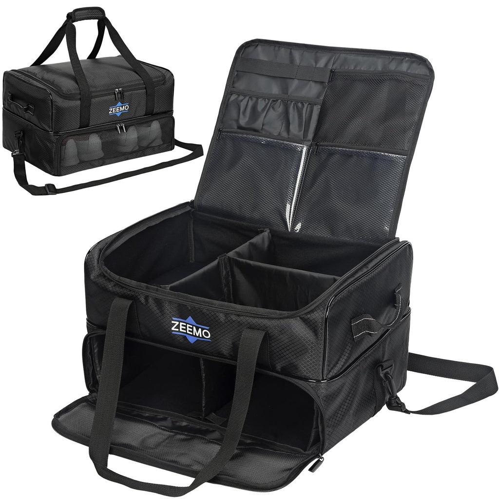 Golf Trunk Organizer with Ventilated Shoe Compartment, Black