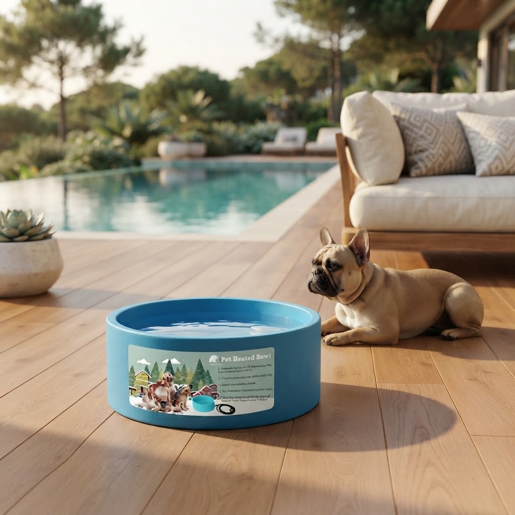 Heated Outdoor Pet Water Bowl for Winter, 98 oz