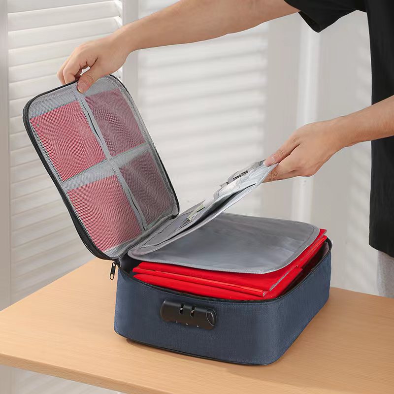 Oxford Document Organizer Bag with Combination Lock
