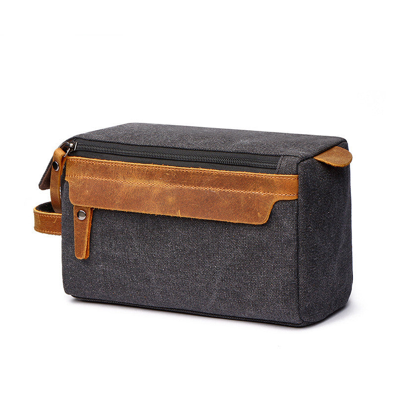 Large-Capacity Canvas Travel Wash Bag for Toiletries
