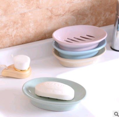 Draining Soap Dish, 15.5 x 11.5 cm, Blue, Green, Pink or Khaki