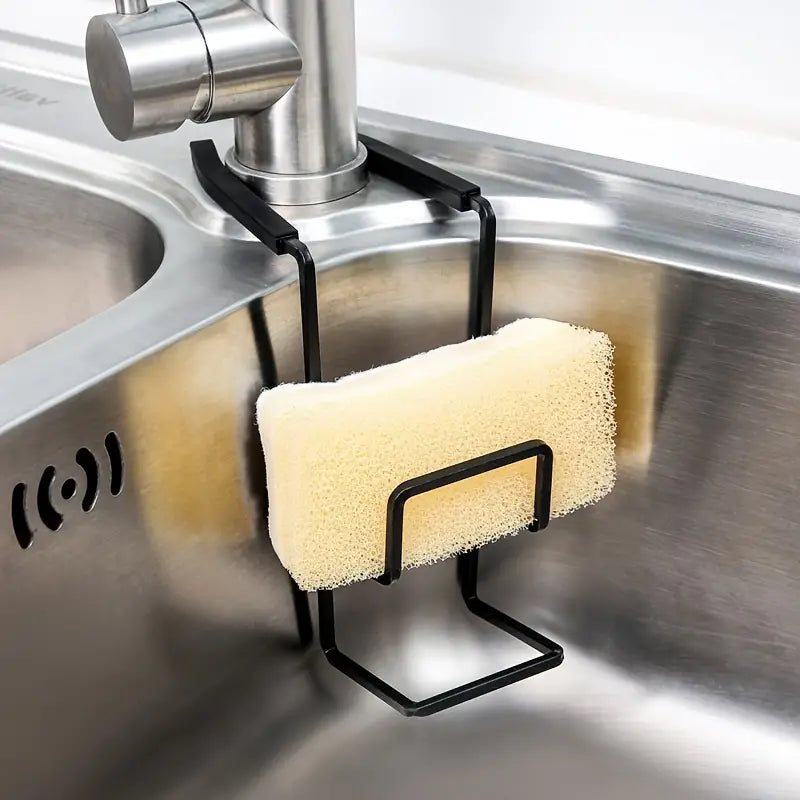Space-Saving Kitchen Sponge Holder, Double-Layer No-Drill Rack