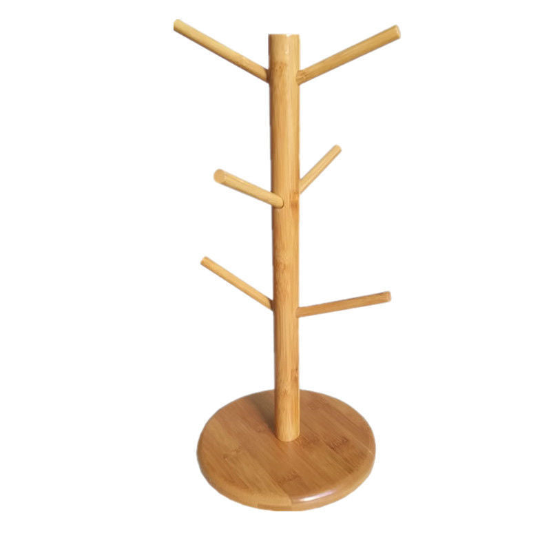 Bamboo Mug and Wine Glass Holder Rack, Round, Square or Star