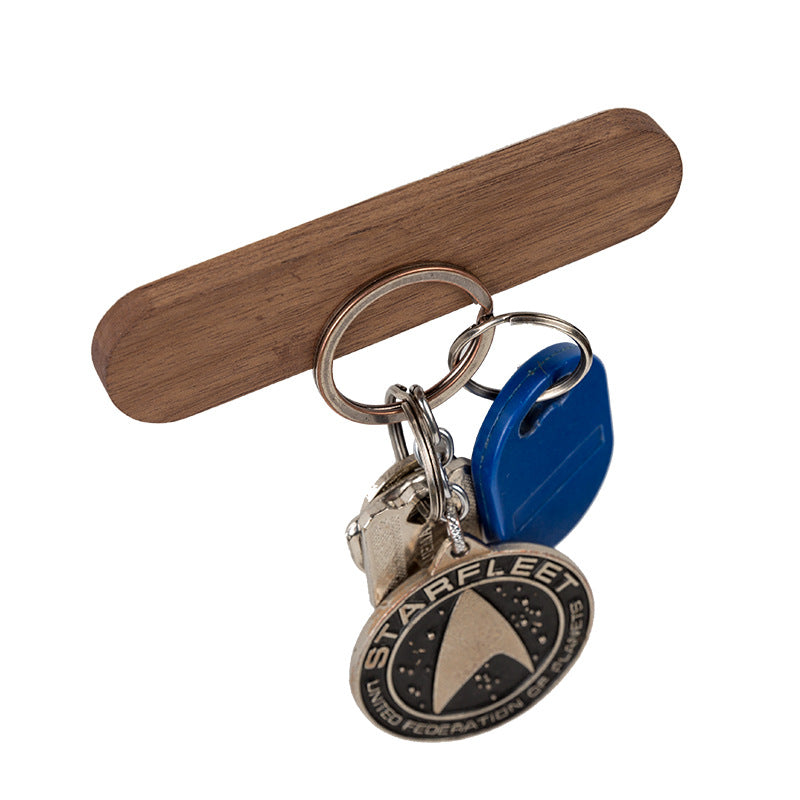 Wooden Magnetic Key Holder for Wall in Walnut or Beech