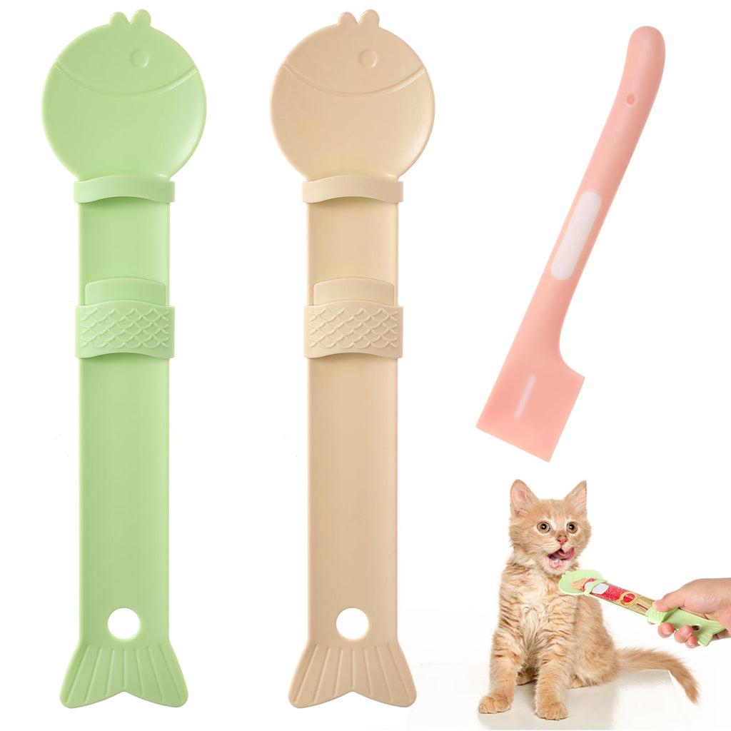 Cat Treat Squeeze Spoons for Wet Treats, Set of 3