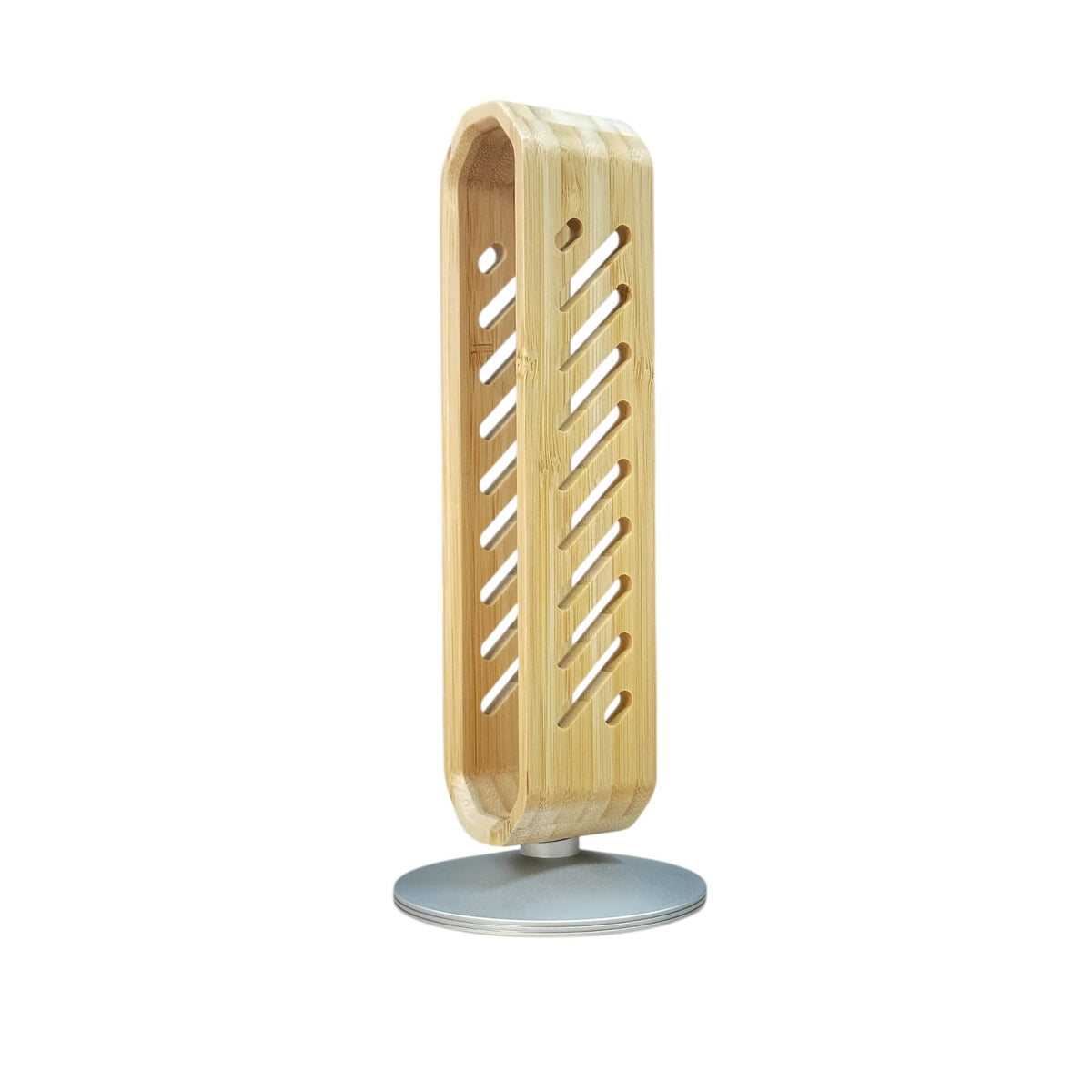 Bamboo and Aluminum Headphone Stand for Desk