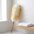 Lambswool Duster with Wood Handle and Hanging Rope, 45 cm