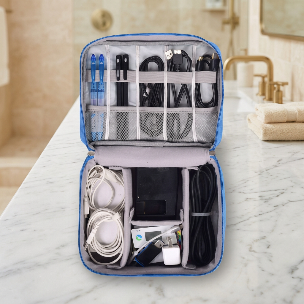 Waterproof Tablet and Tech Accessory Travel Organizer