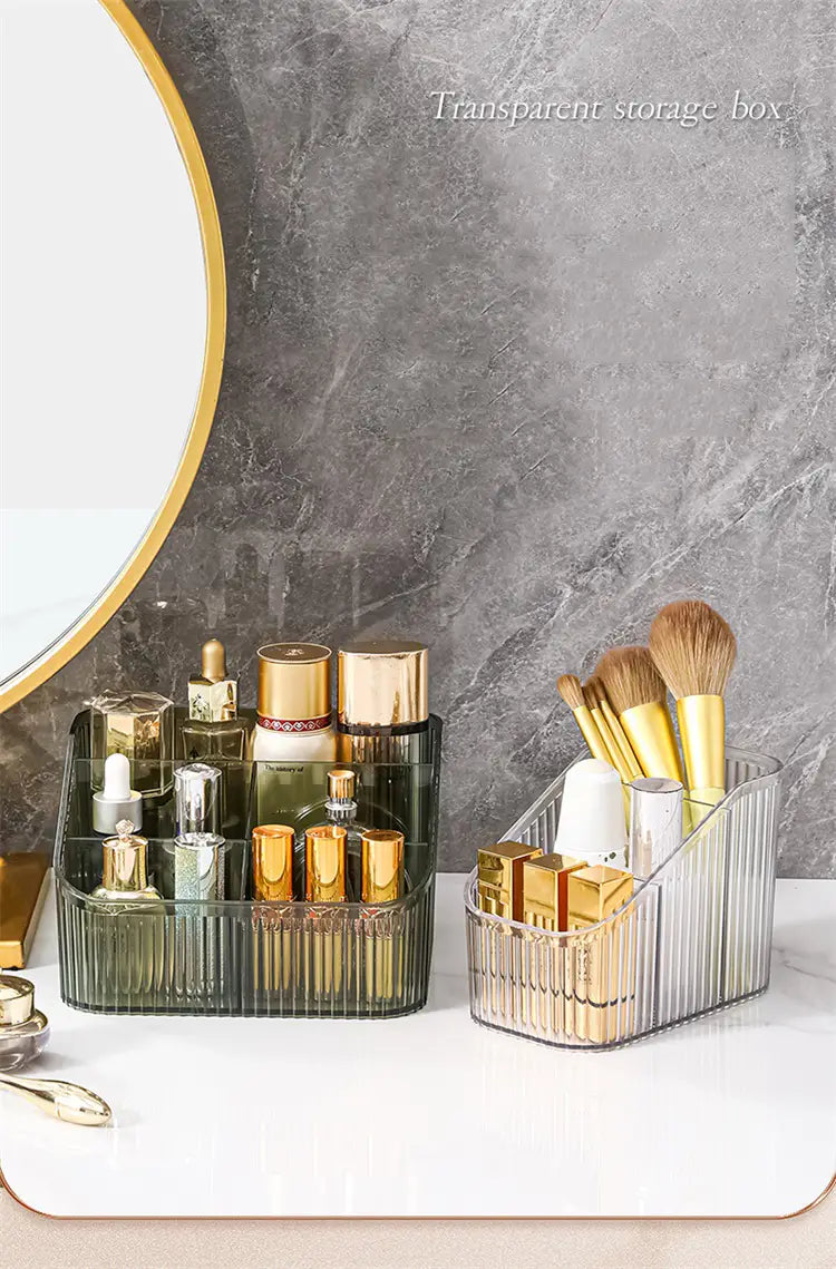 Transparent Desktop Makeup and Skincare Display Case, Small or Large
