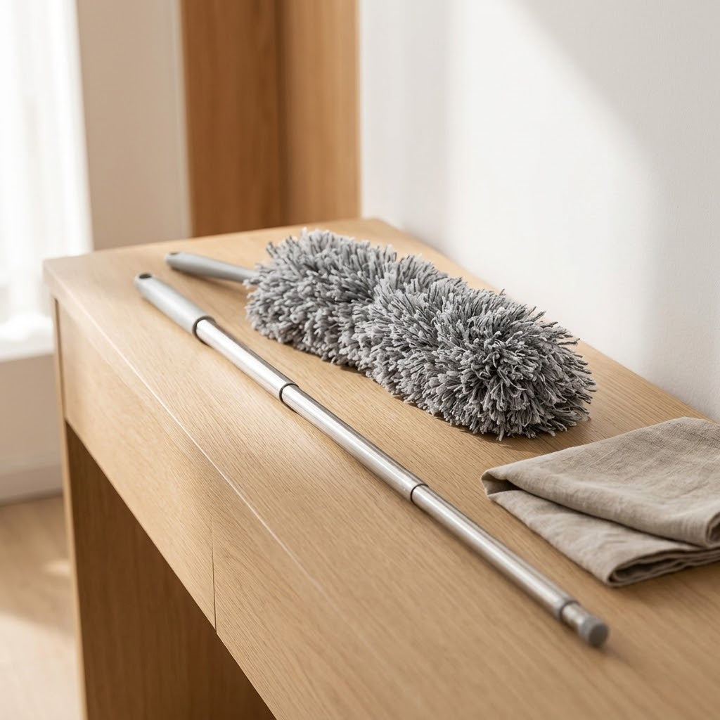 Extendable Microfiber Duster with Bendable Head and 100 in Reach