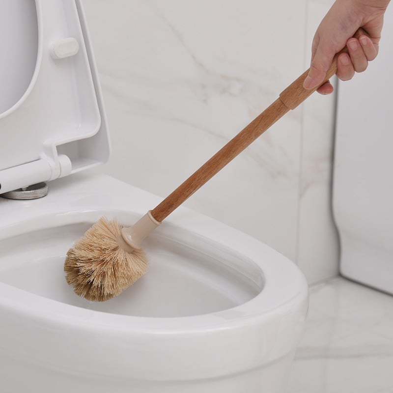 Wooden Toilet Brush with Beech Handle and 360° PP Bristles