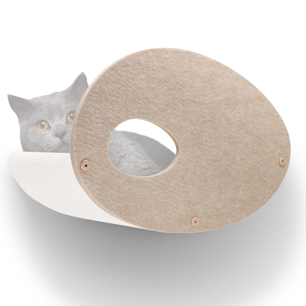 Felt Hammock Add-On for Curved Cat Wall Shelf, Oatmeal