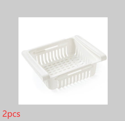 Telescopic Refrigerator Storage Baskets, Multi-Color