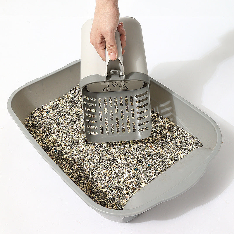 Cat Litter Scoop and Waste Bin Set for Between Cleanings