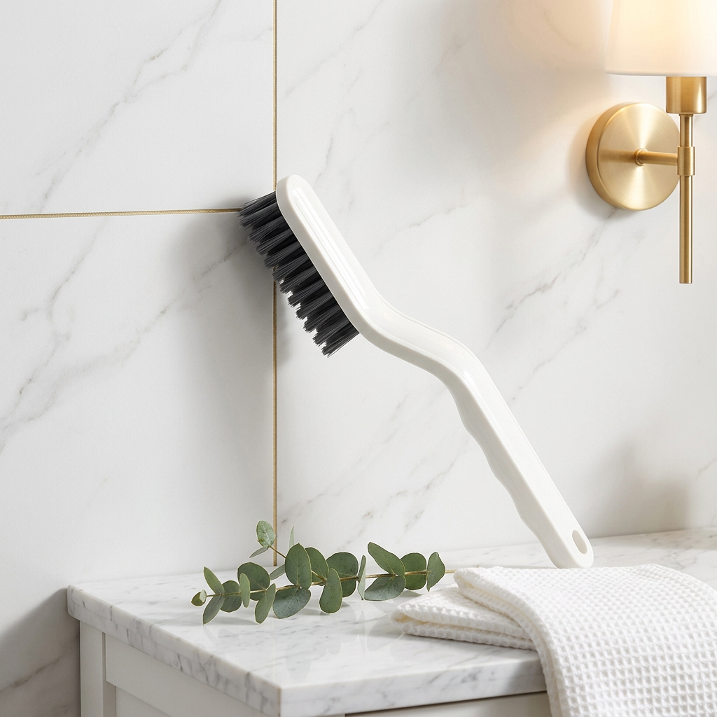 Grout Cleaning Brush with Stiff Angled Bristles
