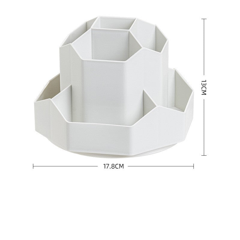 Rotating Desktop Pen Holder, 3, 5 or 9 Grids, PP Plastic
