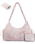 Water-Resistant Gym Duffel with Hidden Yoga Mat Straps, Pink