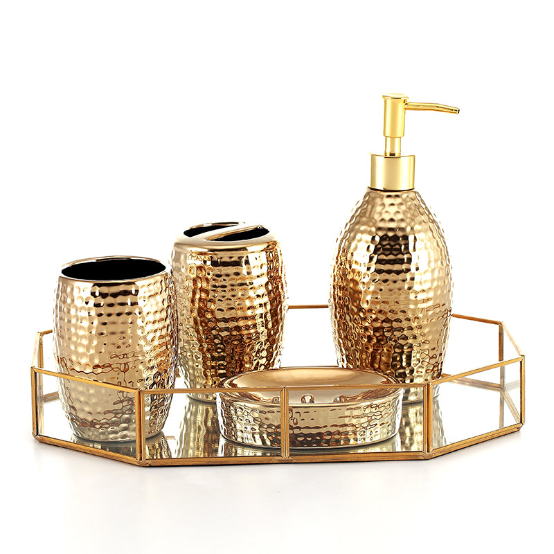 Ceramic Relief Bathroom Accessories, Sold Individually or as a Set