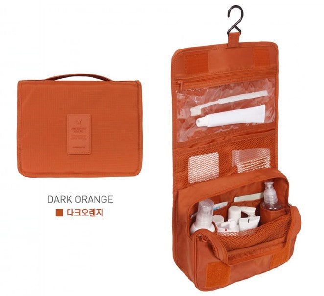 Hanging Oxford Cloth Toiletry Bag with Hook, Travel Makeup Organizer