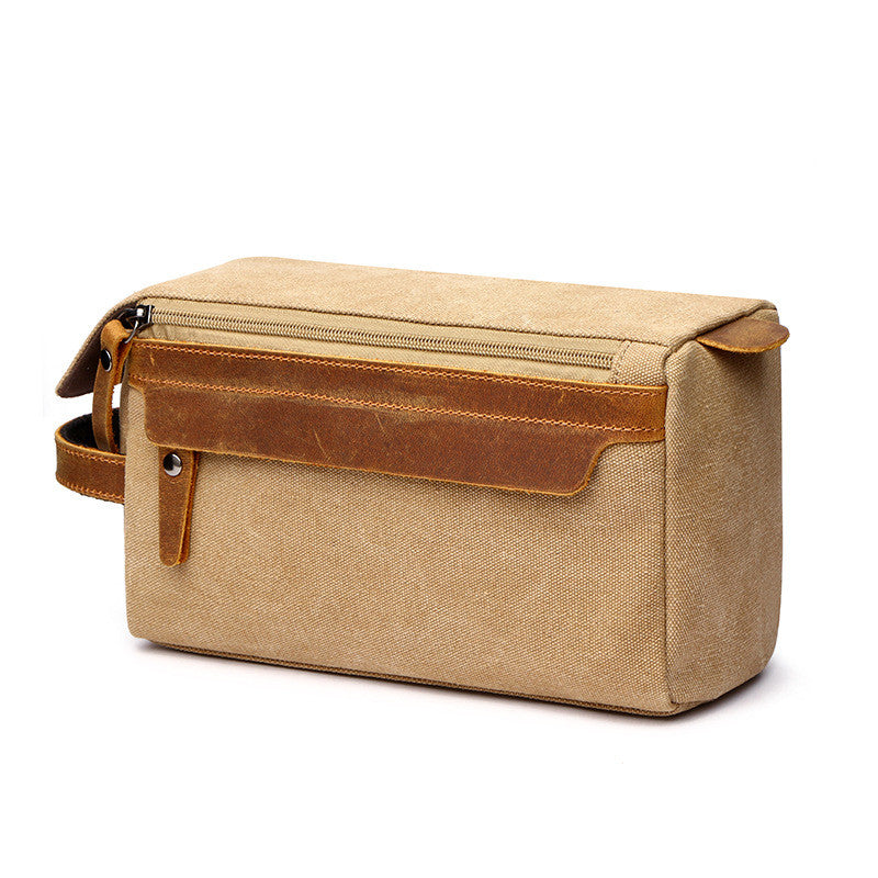 Large-Capacity Canvas Travel Wash Bag for Toiletries