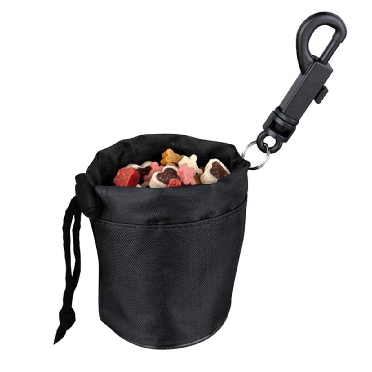 Mini Pet Training Treat Bag for Leash or Pocket, Black