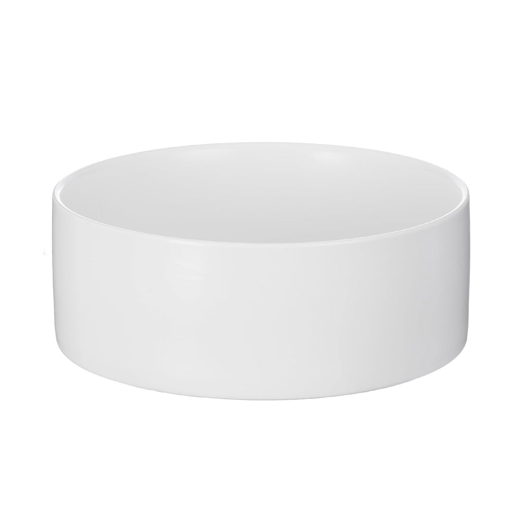 Heavy Matte Stoneware Dog Bowl, 70 oz, 8 in, White