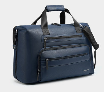 Men's Synthetic Leather Gym Bag with Embossed Finish