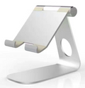 Foldable Aluminum Tablet Stand with Rubber Pads, Black
