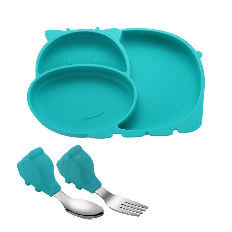 Divided Silicone Suction Plate for Baby Mealtimes, Multiple Options