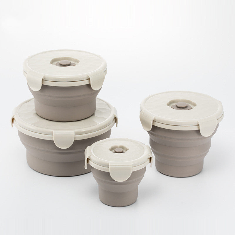 Space-Saving Silicone Food Container for Meal Prep, Collapsible