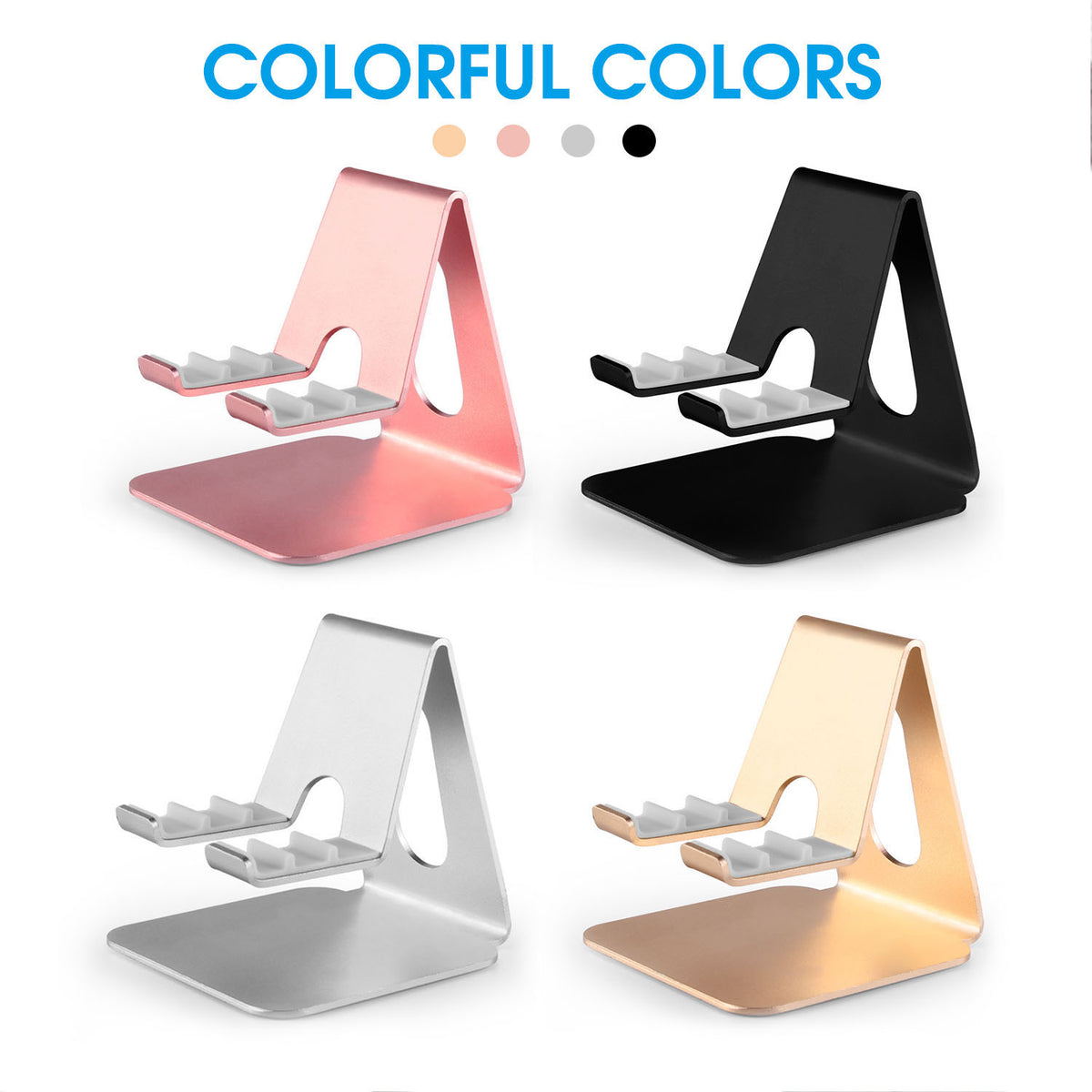 Adjustable Aluminum Tablet and Phone Stand, Sandblasted Finish