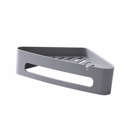 No-Drill Plastic Towel Rack, Triangle or Long, White or Gray