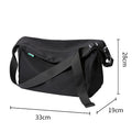 Men's Oxford Fabric Messenger Bag, 14 in, Black