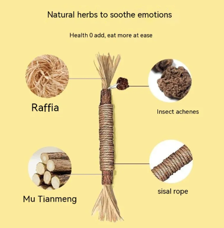 Natural Polygonum Cat Chew Stick Toy