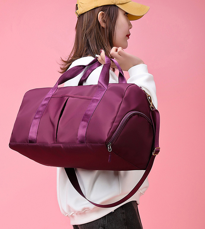 Large-Capacity Women's Yoga Gym Bag with Mat Compartment