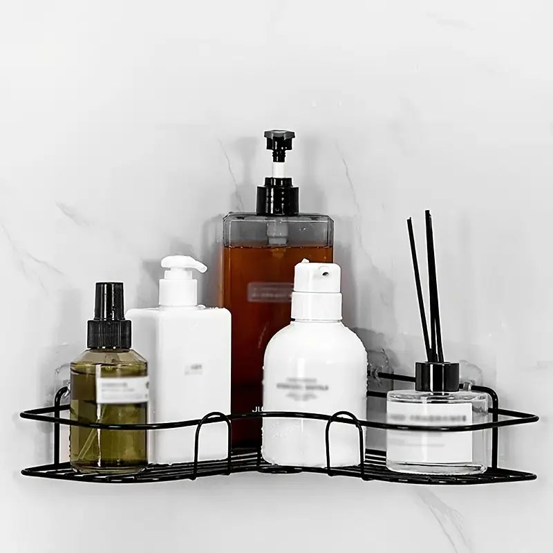 No-Drill Aluminum Corner Shower Shelf, Triangle or Long Rack