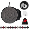 360-Degree Swivel Car Seat Cushion with Non-Slip Base, Gray