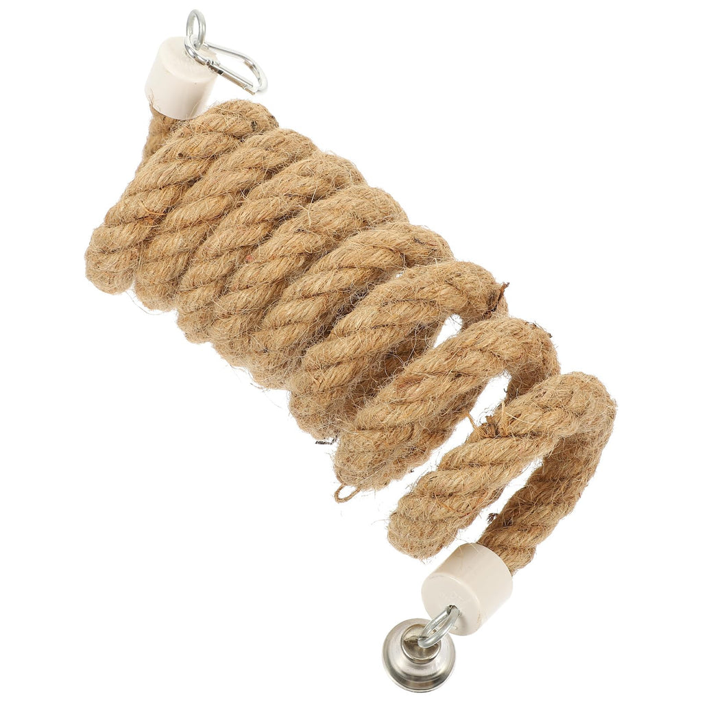 Jute Spiral Rope Bird Perch and Swing, 78.6 in